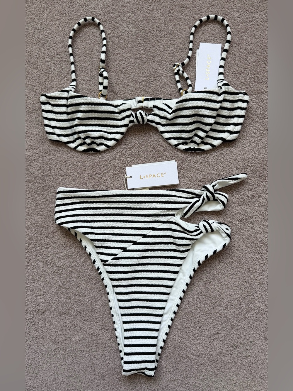 l*space x REVOLVE - SET - Tulip Top /Jack Bottom Bitsy - SAIL ALONG STRIPE